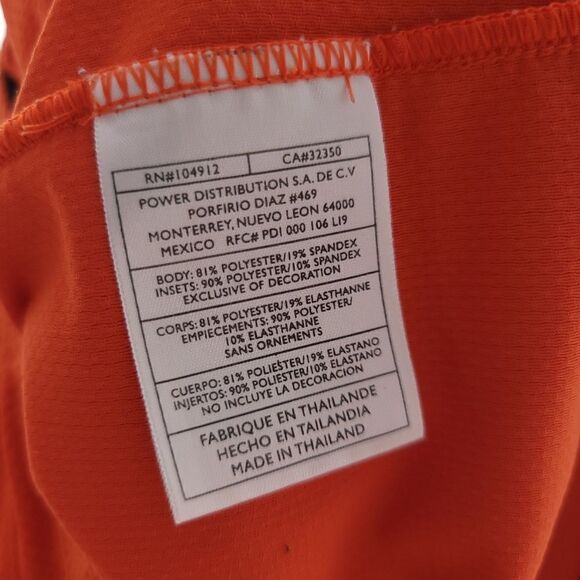 Nike Fit Dry Zip Closure Solid Orange Cycling Tank Top Womens Size M 8-10 - Picture 16 of 16